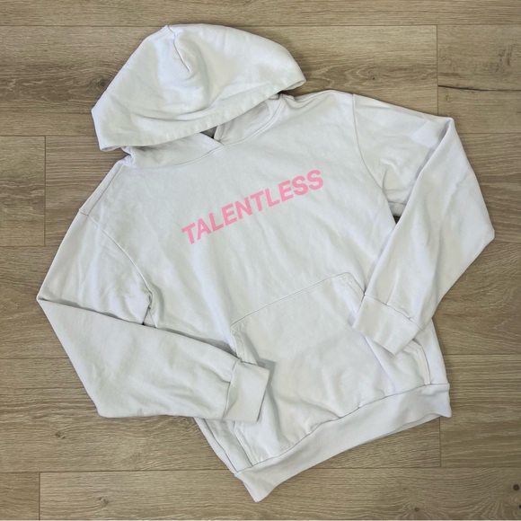 TALENTLESS Tops - Talentless White Logo Sweatshirt